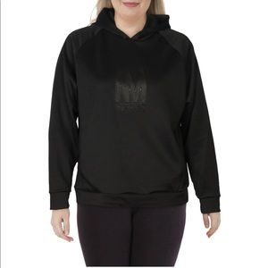 NWT Nicole Miller Sport Women’s Scuba Activewear Black Pullover Hoodie Medium